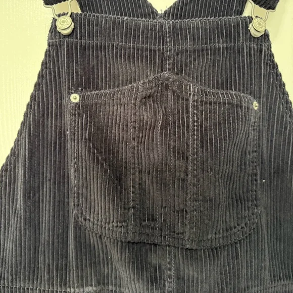 Old Navy Women’s Navy Blue Corduroy Overalls EUC Size 14P - Picture 4 of 12